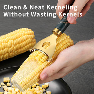 Manueller Maisentkerner aus Edelstahl, robust, spülmaschinenfest, wiederverwendbar, nachhaltig, tragbar, Handgerät zum Entkernen und Schneiden von Mais - Product Image 2
