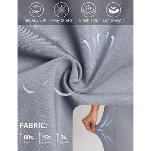 Pantalon de survêtement taille haute pour femme FOXA, coupe ample, longueur 32 pouces, couleur unie, pour yoga, golf, jogging, avec poches, tenue décontractée - Product Image 4