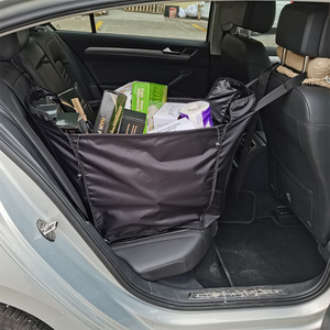 Sac de rangement pour siège de voiture, tissu Oxford noir, 4 à 7 compartiments, organisateur pliable pour le rangement des bagages dans le coffre de la voiture - Product Image 5