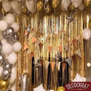 Tenda a Frange Metallizzate a Forma di <span class=keywords><strong>Cuore</strong></span> da 2M per Laurea, Matrimonio, Festa di Compleanno - Decorazione per Sfondo con Colore Personalizzato - Product Image 1