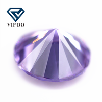 5A qualité 0.8mm-20mm rond brillant coupe lavande cubique zircone pierres précieuses artificielles rondes facettées CZ pierres précieuses