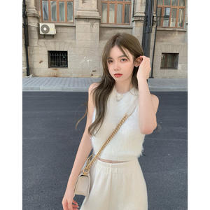 <span class=keywords><strong>Pull</strong></span> <span class=keywords><strong>sans</strong></span> manches pour femme, gilet en fourrure de vison, <span class=keywords><strong>robe</strong></span> de printemps, <span class=keywords><strong>chemise</strong></span> courte en peluche, vêtement extérieur, haut intérieur - Product Image 4