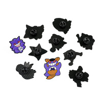 Broche de Aleación de Gengar Personalizado con Diseño de Dibujos Animados, Accesorio de Metal con Insignia de Pokémon