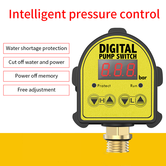 Electronic Digital Water Pump Pressure Controller Intelligent Auto Cut Off for Household Irrigation System