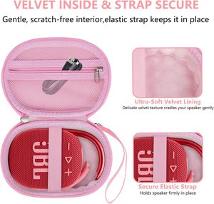Étui rigide portable en EVA pour <span class=keywords><strong>JBL</strong></span> Clip 5 et Clip 4, étui de transport pour mini haut-parleur <span class=keywords><strong>Bluetooth</strong></span> avec sangle pour la maison, l'extérieur et les voyages (<span class=keywords><strong>rose</strong></span>) - Product Image 6