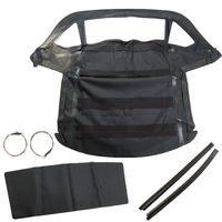 Nueva parte superior suave convertible negra con ventana de plástico transparente para R107 1973-1989 380SL 450SL 560SL MBZ1076845 MBZ17054651