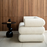 Conception de Tube de luxe nordique personnalisé velours maison salon dossier droit canapé salon loisirs fauteuil simple canapé doux
