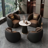 Ensemble table et chaise de loisirs individuels, style luxe léger et moderne, mobilier de négociation minimaliste pour réception d'hôtel