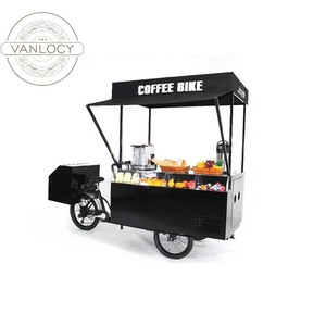 VANLOCY Factory Soluble Coffee Stand | Outdoor Espresso Display <strong>Cart</strong> | Retail Street Wooden <strong>Cart</strong> For Sale - Product Image 3