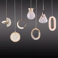 Lampu gantung led, lampu cincin led seni dekorasi samping tempat tidur, lampu gantung lingkaran led, lampu kamar tidur