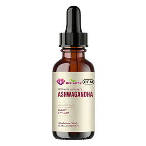 Gocce di Ashwagandha Senza Alcool 30ml, Estratto di Radice ad Alta Potenza, Migliora il Benessere Generale, Fornitura di Fabbrica, Integratore di Alta Qualità - Product Image 1