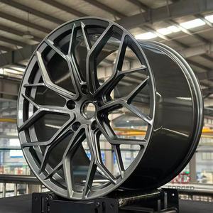 Rines Forjados Negros Brillantes de 1 Pieza para Autos, de 18, 19, 20, 21, 22 y 24 Pulgadas, 5x120, 5x112, 20", 21" para BMW, Chevrolet, <span class=keywords><strong>Corvette</strong></span> C8 - Product Image 3