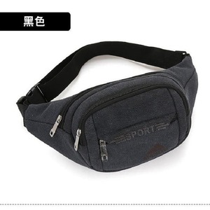 Sport Waist Bag Canvas Water Resistant Multi Pocket For Men Women Leisure Travel - Product Image 4