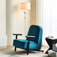 Fauteuil lounge moderne en tissu pied-de-poule avec pieds en métal - Fauteuil d'appoint élégant