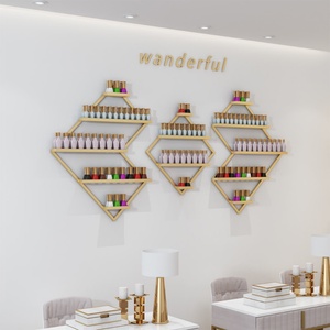Exhibidor de Esmalte de Uñas de Pared Dorado Comercial para Tienda Zxm, Organizador de Esmalte de Uñas de Metal para Pared - Product Image 6