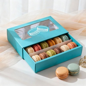 Emballage en papier personnalisé OEM pour pâtisserie, biscuits, cadeaux, boîtes à macarons avec séparateur - Product Image 2
