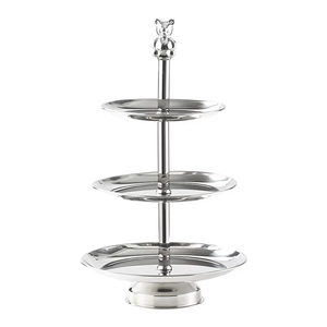 Rak nampan kue multi-lapisan, dudukan tampilan Cupcake Stainless Steel untuk kue pernikahan - Product Image 5