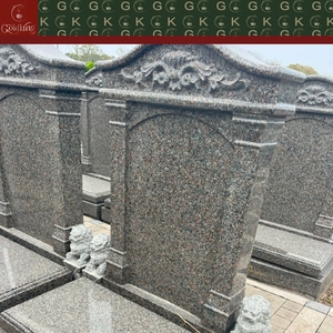 Lápida de Granito GOLDKING con Diseño Clásico, Tallados Florales y Detalles de Cabeza de León para <span class=keywords><strong>Monumento</strong></span> Funerario, Mausoleo Familiar - Product Image 5