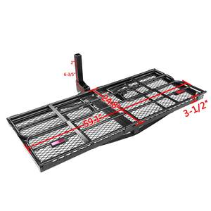 Support <span class=keywords><strong>d</strong></span>'<span class=keywords><strong>attelage</strong></span> robuste porte-bagages pliant écologique porte-bagages arrière panier à bagages convient au récepteur voiture SUV Camping - Product Image 5