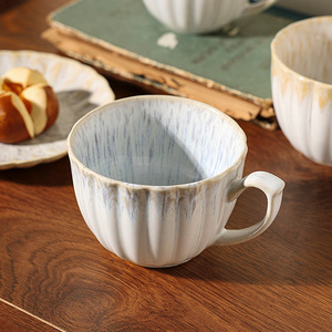 Ceramic Coffee <b>Cup</b> <b>Set</b> Nordic Style Porcelain Gradient Color Round Shape For Afternoon Tea - Product Image 1