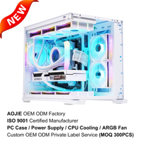 OEM ODM 2851M Dual Chamber Sea View Case Micro ATX MATX Mid Tower Gaming Computer Boitier PC Case Casing Gabinete with Argb Fans