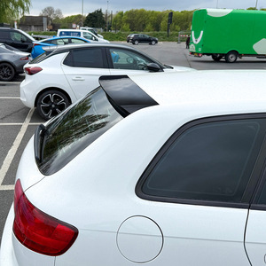 Audi A3 8P Rear Spoiler Piano Black Carbon Fiber Texture Ducktail Trunk Wing 2004-2013 Five Door Standard Model Upgrade - Product Image 1