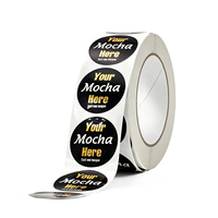Etiquetas Adhesivas de Vinilo Impermeables Personalizadas con Logotipo, Etiquetas Redondas Troqueladas para Empresas, Empaque y Marca