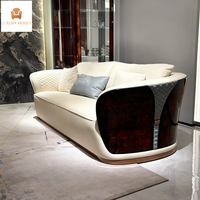 Italienisches High-End Luxus Rechteckiges 2-3-Sitzer Leder-Sofa-Set mit Schwammkissen, Maßgefertigtes Modernes Design für Villa 10