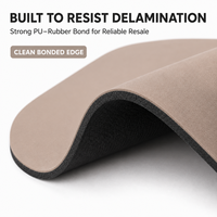 Tapis de Pilates commercial en caoutchouc PU 183x68cm 4.5mm, forme capsule, double couche, antidérapant, tapis de yoga, logo personnalisé, OEM, vente en gros