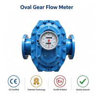 High Viscosity Resistant Oval Gear Flow Meter, Custom for Asphalt Resin Heavy Oil Industrial Measurement