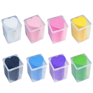Toallitas de Algodón en Forma de Corazón para Limpiar Botellas de Pegamento para Pestañas - Product Image 1