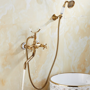 Ensemble <span class=keywords><strong>de</strong></span> douche simple en laiton antique <span class=keywords><strong>de</strong></span> style européen et américain, mitigeur <span class=keywords><strong>de</strong></span> douche encastré - Product Image 2