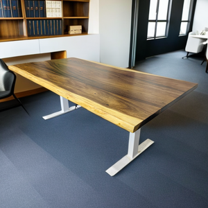 Dessus de table <span class=keywords><strong>en</strong></span> noyer sud-américain Live Edge <span class=keywords><strong>en</strong></span> bois dur massif sur mesure pour <span class=keywords><strong>bureau</strong></span> debout finition UV anti-rayures - Product Image 6