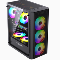 Lovingcool OEM ODM Noir PC Accessoires ATX Desktop Gaming Mid Towers Châssis Prend en charge 240mm Refroidissement par eau Jeu personnalisable