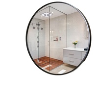 Miroir mural encadré de luxe pour chambre à coucher, avec cadre en alliage d'aluminium personnalisé