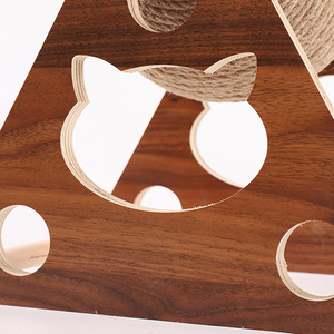 Vente en gros de balle tridimensionnelle attrapant une griffe de chat résistant à l'usure griffe planche à gratter en bois massif cadre d'escalade de chat jouet auto-hé - Product Image 3