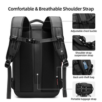 Sac à dos pour ordinateur Oxford extensible avec séparation sec/humide, pompe intégrée et serrure personnalisée