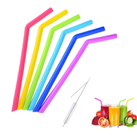 Pailles à boire en silicone souple écologiques et réutilisables Udoo pour gobelets de 30 et 20 oz - Accessoires de bar certifiés CE/EU