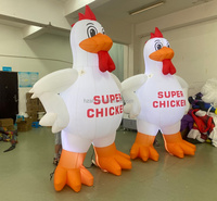 Ballon publicitaire géant gonflable en forme de poulet avec logo