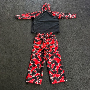 Factory Custom Lightweight <b>Patchwork</b> Design Windbreaker <b>Jacket</b> and Nylon Pants Set Windproof Waterproof Windbreaker Tracksuit - Product Image 2