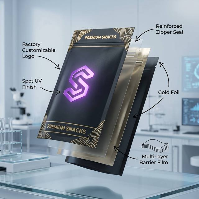 Wholesale 3.5g 27g Resealable Mylar Bags Aluminum Foil Inside Moisture Proof Ziplock Bag UV Hot Stamping Gold Foil Custom Logo