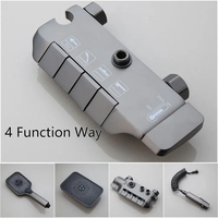 Système de douche thermostatique moderne avec 4 fonctions, touches piano, jet de pluie pressurisé et douchette à main pour la maison et l'hôtel