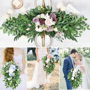 Guirlande de verdure artificielle en soie en gros, feuilles de Ruscus italien luxuriantes, pour bricolage, mariage, Noël, Nouvel An, Thanksgiving, Pâques - Product Image 3