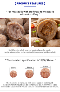 Machine à boules de viande commerciale pour boules de <span class=keywords><strong>poisson</strong></span>, pour fabrication de boules de <span class=keywords><strong>poisson</strong></span> farcis <span class=keywords><strong>au</strong></span> meilleur <span class=keywords><strong>prix</strong></span> - Product Image 5