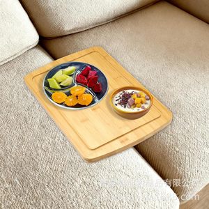 Plateau de service en bois Hangxu 30x40cm multifonctionnel pour le salon, plateau à fruits pour le petit-déjeuner, design en bois massif - Product Image 1