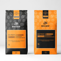 Kartonnen zakjes met platte bodem, geseald, voor gedroogd fruit, walnootpoeder en voedsel, van kraftpapier, en koffiezakjes van kraftpapier