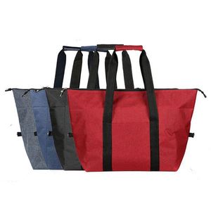Custom Logo Large Capacity Zippered Insulated Cooler <b>Tote</b> <b>Bag</b> with Front Pocket for Corporate Events - Product Image 2