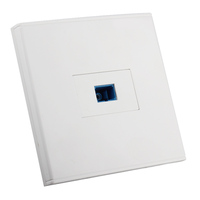 SeTo STP 86 Tipo Panel Óptico de Una Salida SC, Placa de Pared, Conector Keystone, Placa Frontal de Fibra Óptica Negra ISO/IEC11801 CE