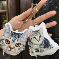 Porte-clés en peluche personnalisé avec logo imprimé par transfert thermique, en coton PP, mini dessin animé, anime, toutes formes, cadeau doux, personnalisation de l'oreiller