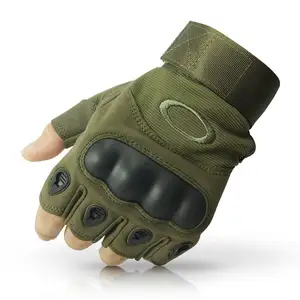 Tactical Half-finger Nylon GANTS Olive Green FOR HAND PROTECTION